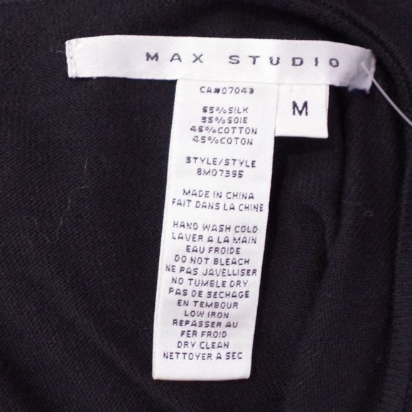 Max Studio Silk Blend Lightweight Knit Bubble Sleeve Top- Sz. Med - Picture 5 of 5